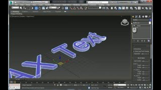 Text with beveled edges in Autodesk 3ds max [upl. by Niaz542]