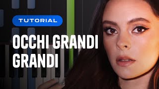 TUTORIAL Francesca Michielin  Occhi Grandi Grandi  Piano Tutorial con Synthesia [upl. by Analat]