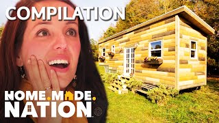 NEWLY MARRIED COUPLES MOVE INTO TINY HOMES Compilation  Tiny House Nation  HomeMadeNation [upl. by Tennek777]