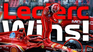 CHARLES LECLERC WINS THE MONACO GP  Huge Lap 1 Crash  F1 Monaco GP Race Reactions [upl. by Guillermo]