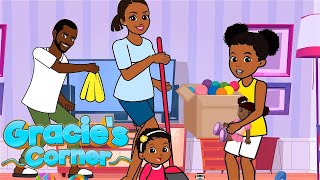 Clean Up Song  Gracie’s Corner  Kids Songs  Nursery Rhymes [upl. by Cimbura333]