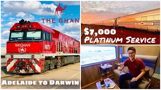 The GHAN 7000 Platinum Class Adelaide to Darwin  3000km luxurious train journey across Australia [upl. by Adnahcir540]