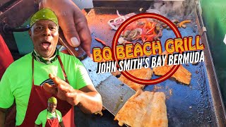 BERMUDA THE BEST FOOD ON THE BEACH BQ BEACH GRILL AT JOHN SMITHS BAY BERMUDA bermuda food fish [upl. by Parker]