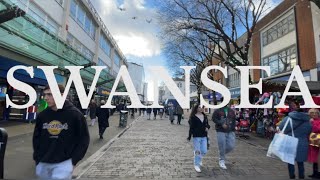 Swansea City Centre Wales Walking Tour 4K [upl. by Franciskus]