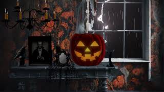 Spooky Halloween Music amp Rain amp Thunderstorm Sounds 🎃 Relaxing Dark Piano Cello Music amp Rain Sounds [upl. by Cleodal]