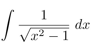 Integral of 1sqrtx21 substitution [upl. by Anibas656]