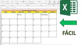 Como hacer un calendario en excel [upl. by Alahsal]