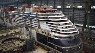 Disney Wish Construction Time Lapse  Meyer Werft Shipyard [upl. by Saunders195]