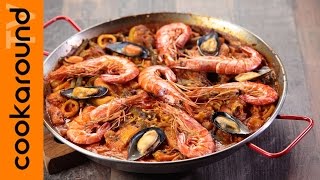 Paella valenciana  Ricetta etnica sfiziosa [upl. by Cariotta536]