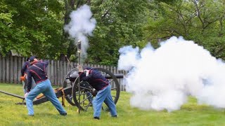 Conner Prairie  Civil War Cannon Firing [upl. by Rossi108]