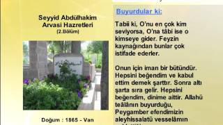 SEYYID ABDULHAKIM ARVASI HAZRETLERİ 2YOLUMUZU AYDINLATANLAR [upl. by Ylam]