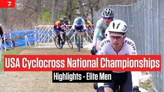 Highlights 2023 USA Cyclocross National Championships  Elite Men [upl. by Idelia]