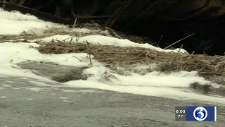 Video Lawmakers look to regulate toxic foam that spilled into Farmington River [upl. by Araic]