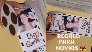 Regalo fácil y divertido para NOVIOS 💏🥰 o AMIGS CARRETE DE FOTOS 💕 DIY [upl. by Auvil220]