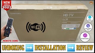 SAMSUNG UA32T4360AKXXL 2023  32 Inch HD Tizen Smart Tv Unboxing And Review  Complete Remote Demo [upl. by Henrik]