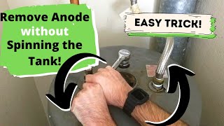 Keep Water Heater from Spinning Remove Anode Rod EASY TRICK [upl. by Mychael]