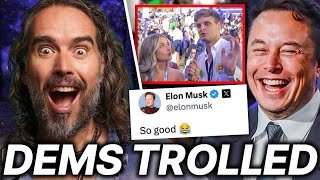 Elon Musk Cracks Up As Prankster HUMILIATES Dems At DNC [upl. by Polash953]