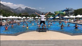 Aqua Jumping Class ANTALYA TURKEY 25 min Dosinia luxury resort Wellness Antalya [upl. by Bunni]