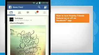 How to turn Nearby Friends feature on or off on Facebook® app Tutorial [upl. by Behnken]