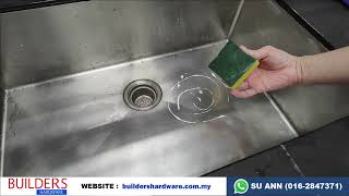 How to remove scratches on stainless steel sink  Sorento Kitchen Sink [upl. by Lyudmila693]