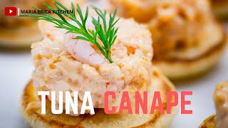 TUNA CANAPE  BREAKFAST APPETIZER  EASY RECIPE  NO COOKED  MARIA ERICA KITCHEN [upl. by Ryter368]