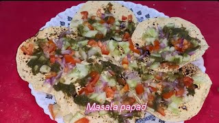 Dhaba style Masala papad tasty homemade snacks [upl. by Esinad]