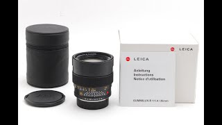 A MintLeica SUMMILUXR 35mm f14 E67 MF Lens ROM 11337 wBox From JAPAN 8347 [upl. by Hnamik]