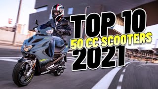 Top 10 50cc Scooters 2021 [upl. by Akoek]