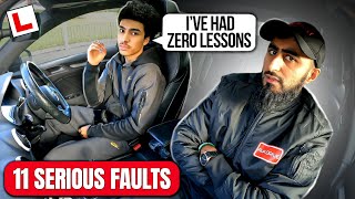 Learner Attempts Driving Test After ZERO Lessons [upl. by Nosydam]