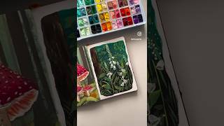 Foxgloves using Gouache paints art shortsvideo gouachepalette gouache gouachepainting [upl. by Johan]