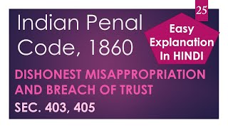 Misappropriation and Breach of Trust  Indian Penal Code [upl. by Shep264]