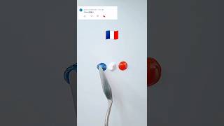 France Flag 🇨🇵 Color Mixing art shorts colormixing satisfying painting [upl. by Xyla]