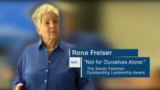 RA 2014 Rona Freiser Not for Ourselves Alone Sandy Feldman Leadership Award [upl. by Arbed]