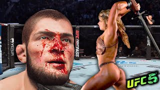 Khabib Nurmagomedov vs Warrior Diva EA sports UFC 5 [upl. by Joly620]