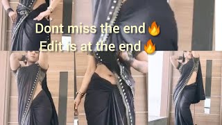 Saree dancing 1  Instagram reels  Beautiful saree  Dance  bomb moves  Leesha eclairs Edit [upl. by Balliol]