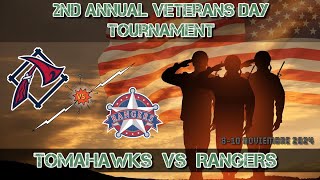 Tomahawks vs Rangers  2nd Annual Veterans Day Tournament [upl. by Leribag]