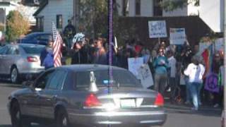 Westboro Baptist Church protesting 102110 Spokane Wa  Moody Bible Institute [upl. by Leta]