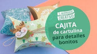 Tutorial cajita de cartulina para regalos pequeños Con plantilla  El invernadero Creativo [upl. by Yggep]