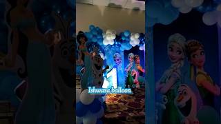 Frozen theme ❄️☃️shortvideo frozen balloon ytshorts ideas theme ideas [upl. by Bathesda]