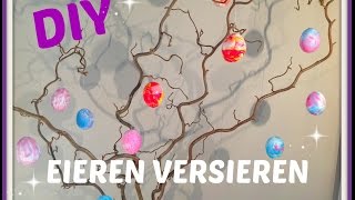 4 x DIY PAASEIEREN met scheerschuim nagellak kaarsvet en rijst [upl. by Nnaitsirk]