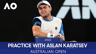 Aslan Karatsev Practice Session  Australian Open 2022 [upl. by Campball]