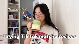 Trying VIRAL TIkTok Matcha Recipes 🍵 [upl. by Cristy]