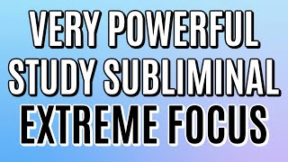 Study Subliminal  Improve Concentration Focus and Memory [upl. by Airetahs321]