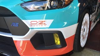 Laminx Installation of fog light covers on 2016 Ford Focus RS [upl. by Sregor]