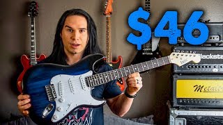 You can STILL buy a guitar for less than 50 dollars  Ebay Strat Demo Review [upl. by Harriott198]