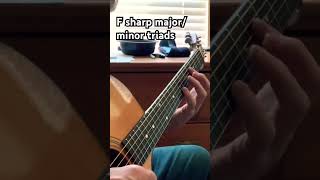 F sharp majorminor triads guitarpractice triads [upl. by Aloeda]