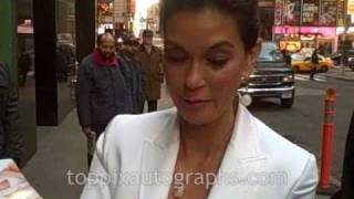 Teri Hatcher  Signing Autographs at Good Morning America in NYC [upl. by Anatol454]