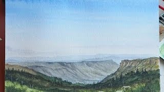 Paint the Australian Blue Mountains in Watercolours With Matthew Palmer [upl. by Nosbig]