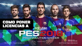 Como poner licencias a PES 2018 PS3 [upl. by Adil]