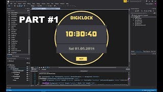 C XAML Tutorial Digital Clock Part1 [upl. by Alanah416]